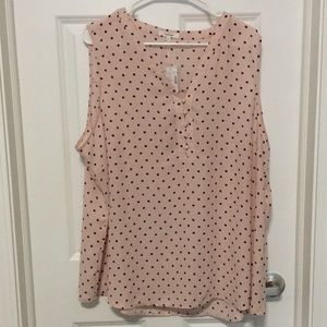 Pink polka-dot tank tunic